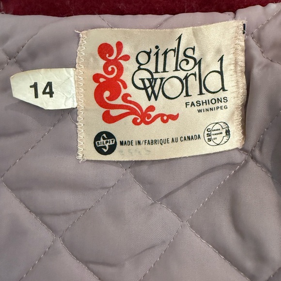 VTG 🇨🇦 Made in Canada 70s Mod Wool Coat Colour Block Contrast Scarf - S - Picture 13 of 15